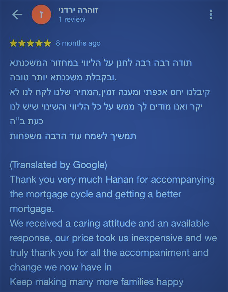 תודה על הביקורת שלכם 🙂